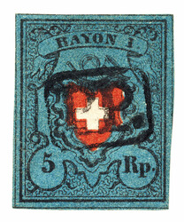 5655095: Rayon I, dunkelblau mit Kreuzeinfassung