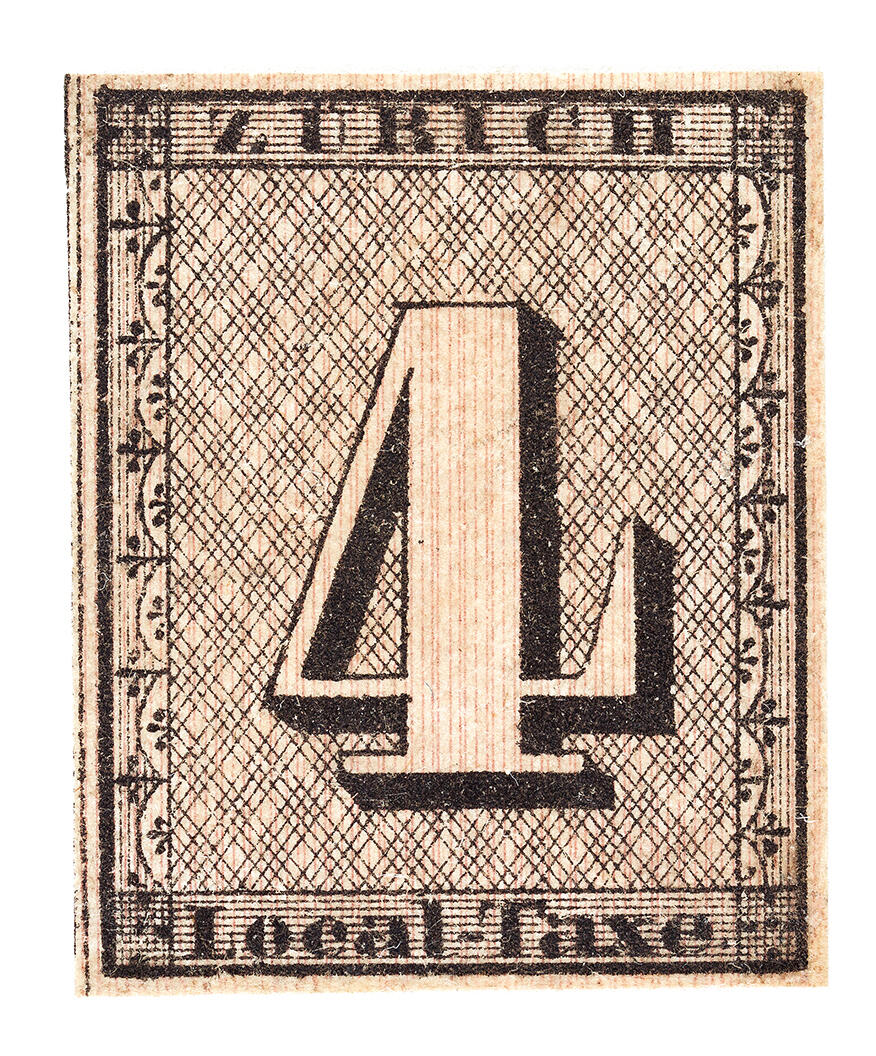 Ungebraucht; Type 1 mit rechts und unten hinterlegten Rändern. Sehr ...