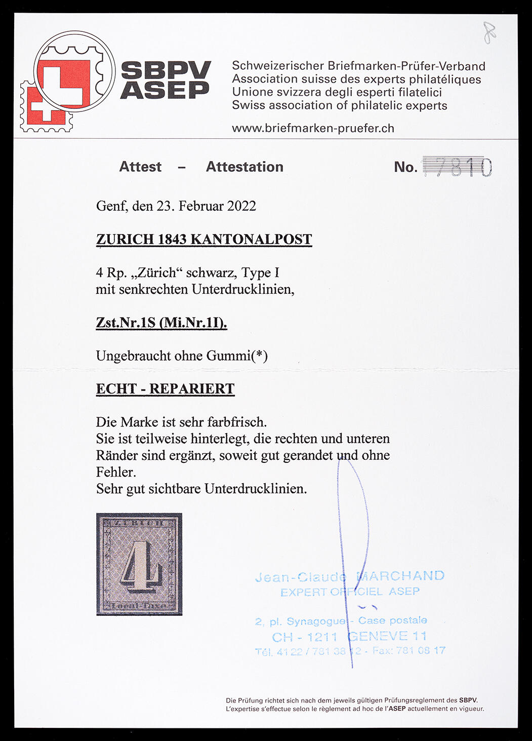 Image 1 for lot number 5 for Honegger Philatelie AG - Spring Offer 2025