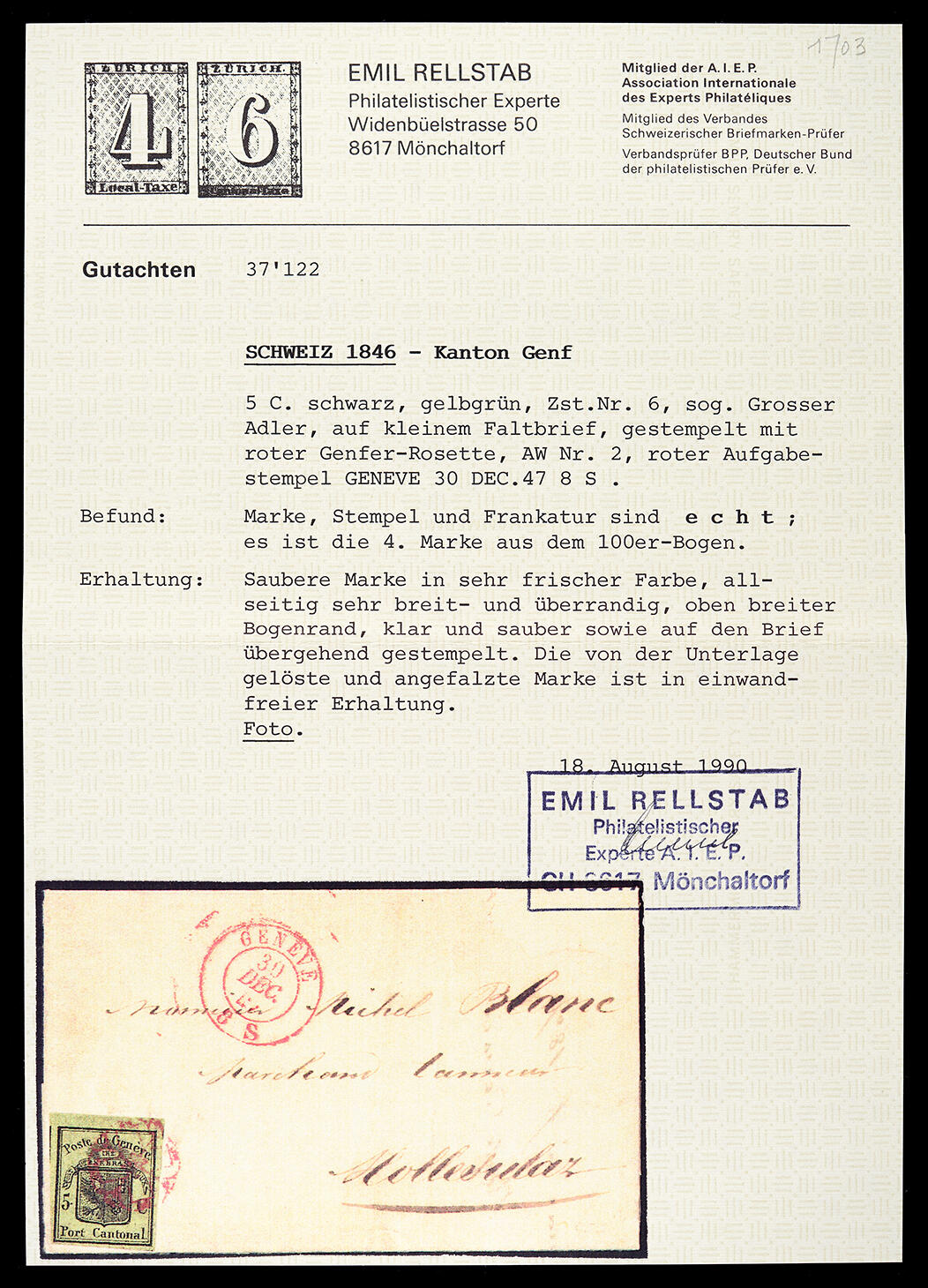 Image 2 for lot number 62 for Honegger Philatelie AG - Frühlingsangebot 2025