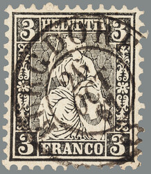 5655146: Switzerland sitting Helvetia perforated