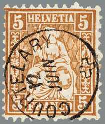 5655146: Switzerland sitting Helvetia perforated