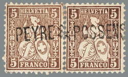 5655146: Switzerland sitting Helvetia perforated