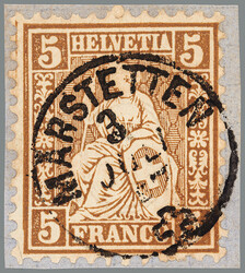 5655146: Switzerland sitting Helvetia perforated