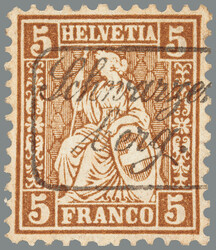5655146: Switzerland sitting Helvetia perforated