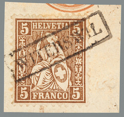 5655146: Switzerland sitting Helvetia perforated