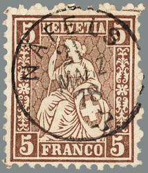 5655146: Switzerland sitting Helvetia perforated