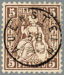5655146: Switzerland sitting Helvetia perforated