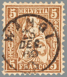 5655146: Switzerland sitting Helvetia perforated