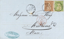 Sauberer Auslandsbrief von Turgi nach F-Mulhouse vom 25.06.69 mit ...
