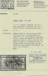 Rote Rosette Nr. 2 auf allseitig breitrandiger, sehr gut ...