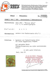 Für diese Ausgabe gut gerandetes Stück mit schöner roter Rosette ...