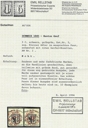 Grosse Alt-Schweiz-Seltenheit: Paar des kleinen Genfer Adlers in ...