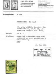 Schwarze eidgenössische Raute mit 15 Linien. Auf dieser Marke eine ...