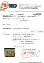 Rote Rosette Nr. 3 auf teilweise beschnittener, aber nicht ...