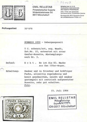 83.Marke. Rote Rosette Nr.3 auf breitrandiger, guter Marke. FA ...