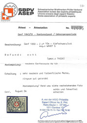 84.Marke in tiefschwarzer Nuance Katalog-Nummer 10a (seltener, als ...