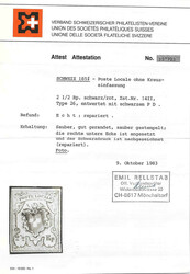 Poste Locale ohne Kreuzeinfassung, Type 26 mit PD Nr.325.Gemäss FA ...