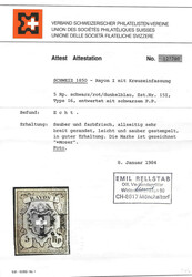 15I, Type 16 mit schwarzem P.P. aus dem Postkreis VIII. Allseitig ...