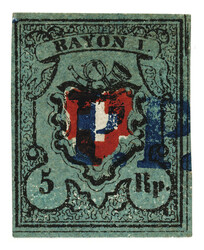 Stein A2O, Type 40 mit nicht häufigem blauen P.P. von Solothurn. ...