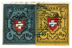 Kleines Briefstücklein mit 15II, Stein A3O, Type 27 und 16II, Stein ...