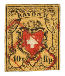Rayon.16IIaa, Stein A1U, Type 14 mit seltenem roten P.P.im Kästchen ...