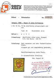 Stein A1U, Type 25 mit Stempelrarität: rotes P.P. im Kreis Nr. 313 ...