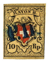 Stein A2LO, Type 21 mit blauem P.D. von Bern. Knapp rechts unten, ...