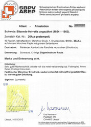 Farbfrische voll- bis breitrandige Marke mit kopffrei gesetzter ...