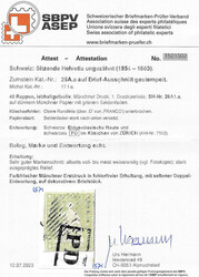 Kleines Briefstück mit 40er A1-Marke, schwarzer eidgenössische ...
