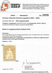 Ungebraucht. 22A2d. Breitrandiges, sehr gut erhaltenes ...