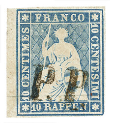 Strubel-Seltenheit: Schwarzes St.Galler P.P. auf früher A-Ausgabe ...