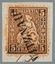 Vitznau (LU), Balkenstempel (Gr.30V-27) kontrastreich und sauber auf ...