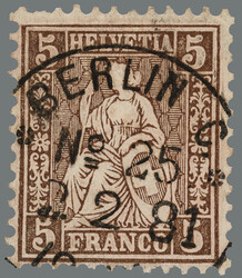 Selten: Berlin C, 02.02.81, wohl als Ankunftsstempel, da Marke nicht ...