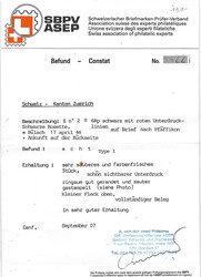 2S, Type I, 66. Marke und schwarzer Zürcher Rosette von Bülach ZH ...