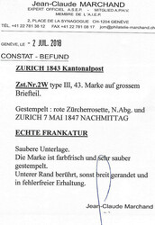 Grosser Briefteil des Notariats der IV Wächten in Zürich über ...