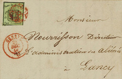 Brief vom Weihnachtstag, 24.12.46 mit der roten Rosette Nr. 2 von ...