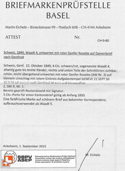Herrliches Damenbriefchen vom 21.09.50 mit der roten Rosette Nr. 3 ...