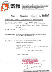 Sehr schöner Brief vom 11.01.52 mit der 13-linigen Raute von Genf ...