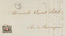 Brief vom 07.01.51 mit der schwarzen Rosette Nr. 3 von und nach Genf. ...