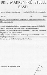Archivfrischer Brief, 19.09.54 von Entlebuch (LU) mit rotem ...