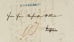 Archivfrischer unfrankierter Faltbrief vom 28.03.55 mit blauem ...