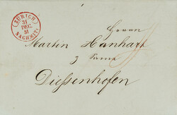 Markenlose Zeit: Archivfrischer Faltbrief vom 31.12.51 mit Inhalt und ...