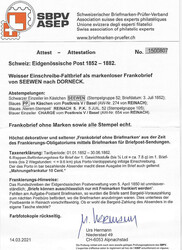 Seltener Franko-Chargebrief vom 03.07.52 von Seewen (SO) mit ...