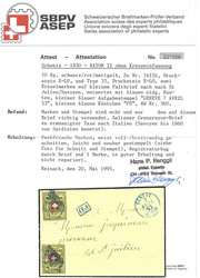 Brief vom 07.04.53 mit blauen Rauten von Genève im Grenzrayon nach ...