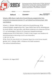 Brief vom 27.03.51 von Richterswil nach I-Modena mit Stein A2RU, Paar ...