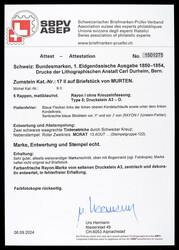 Briefstück vom 13.08.(51) mit schwarzer Tintenentwertung von Morat ...