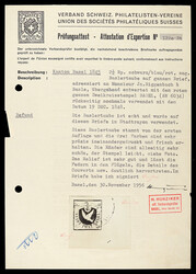 Luxusstück eines Basler Tauben-Briefes mit allseitig weissem Rand ...