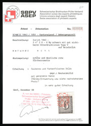 Letter fragment with Type V, 20th stamp of the sheet with red rosette ...