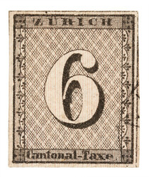 2S, Type IV, 54 stamp with part of a black round postmark (= very ...